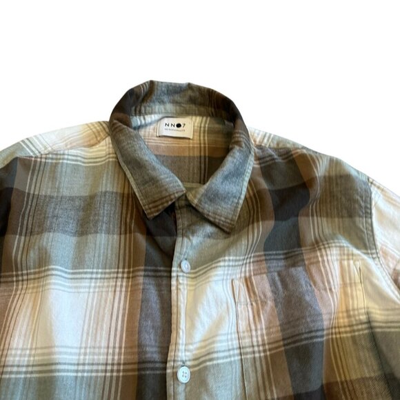 NN07 No Nationality Julio Plaid Button-Down Shirt Long Sleeve Size XXL Men's - Picture 3 of 14